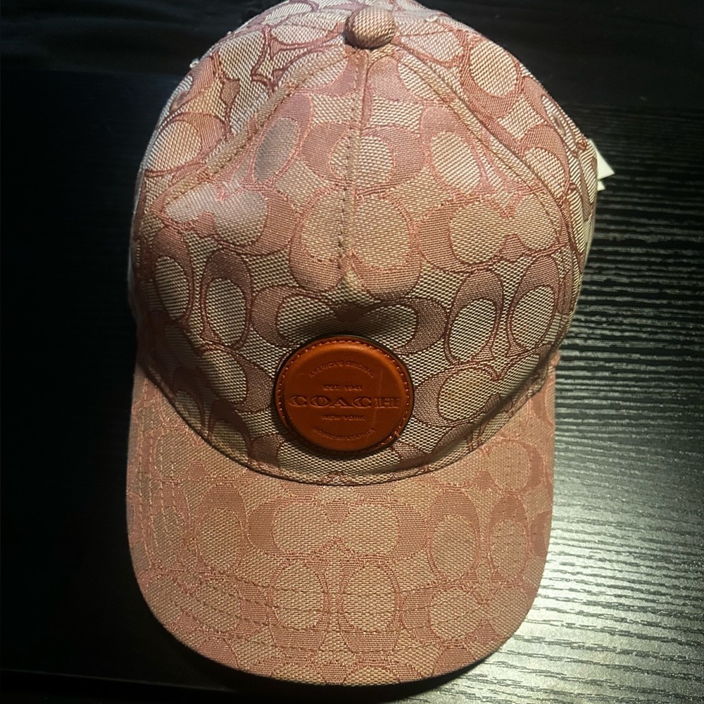 Coach Blush Monogram Baseball Cap
